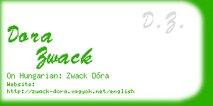 dora zwack business card