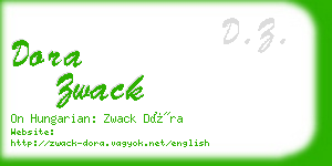 dora zwack business card